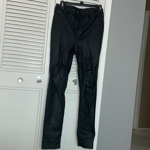 Marshall’s black faux leather jeans